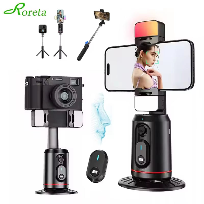 Capture Perfect Moments with the 2025 Smart Selfie Stick Gimbal Stabilizer - Bluetooth Remote & AI Gesture Control for Smartphones