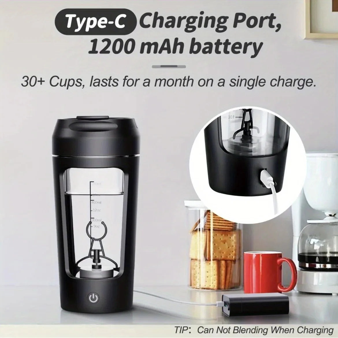 500ML Electric Protein Shaker Bottle - Effortless Mixing for Smooth Drinks Anytime, Anywhere!