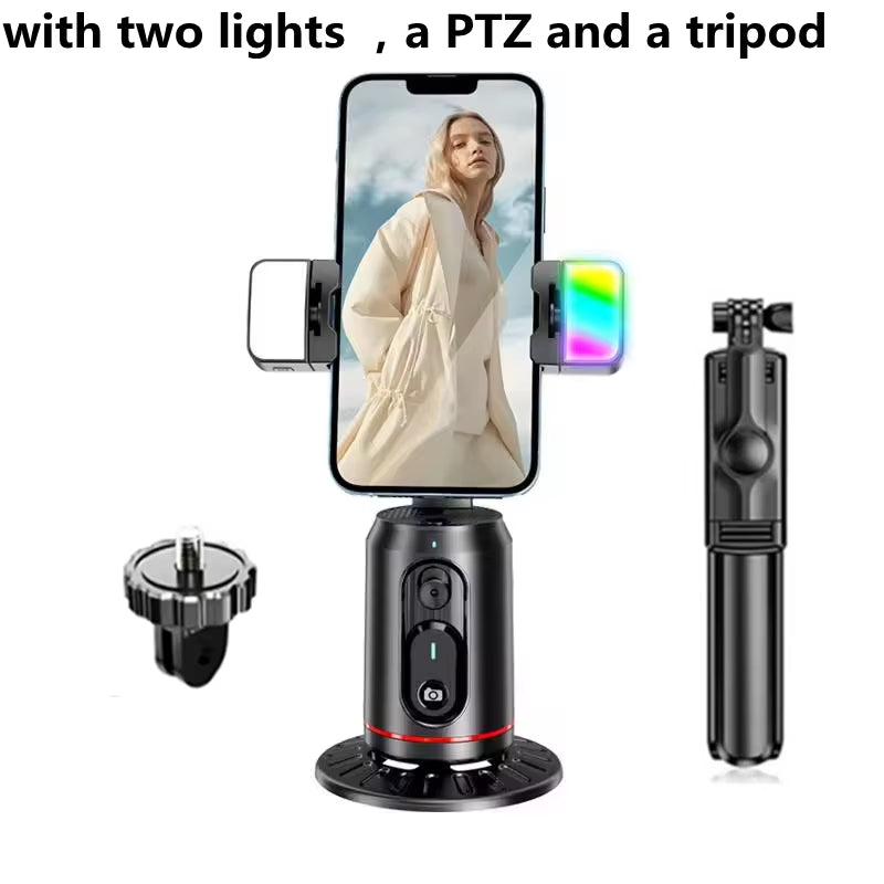Capture Perfect Moments with the 2025 Smart Selfie Stick Gimbal Stabilizer - Bluetooth Remote & AI Gesture Control for Smartphones