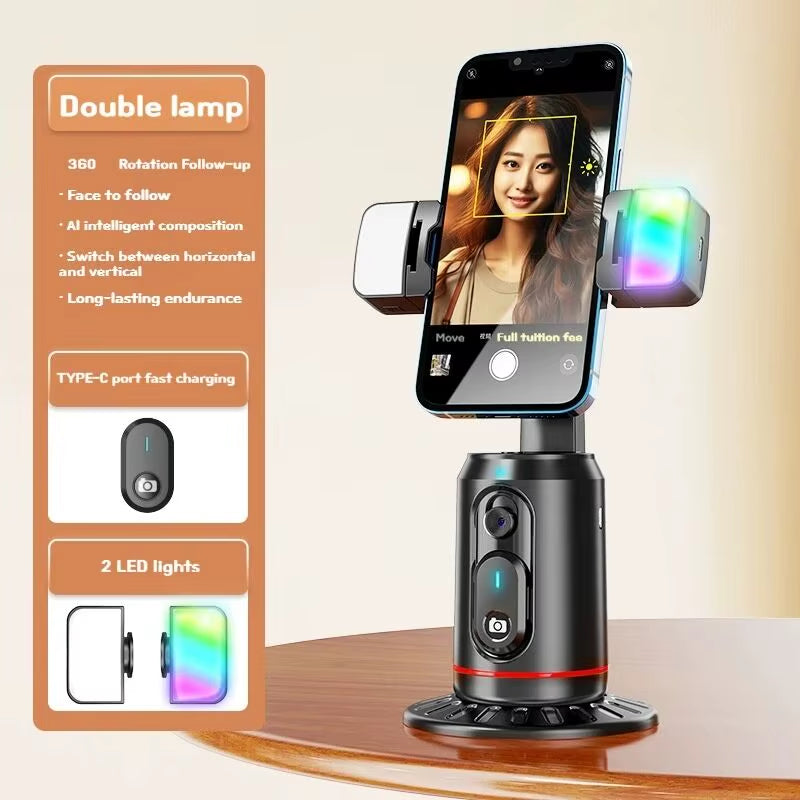 Capture Perfect Moments with the 2025 Smart Selfie Stick Gimbal Stabilizer - Bluetooth Remote & AI Gesture Control for Smartphones